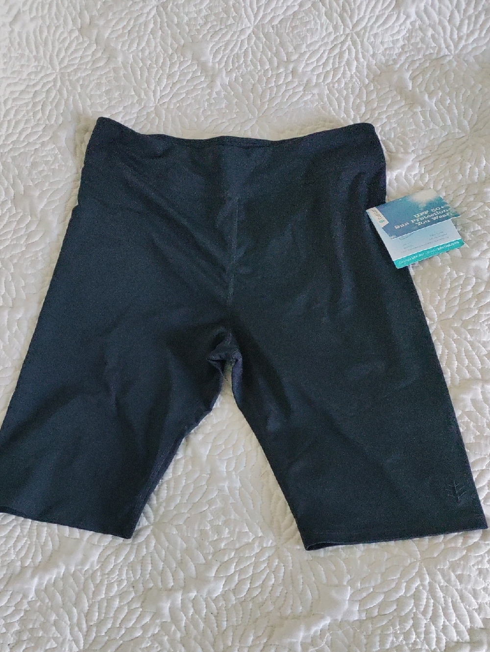 Coolibar Black UPF 50+ Sun Protection Swim Shorts Medium